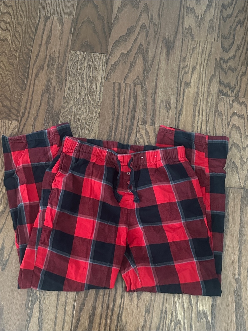 Red and Black Plaid Pajama Pants